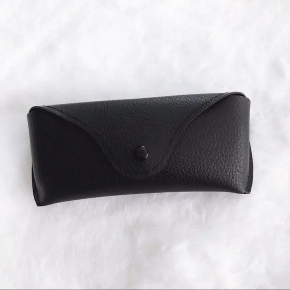 Wyatt Black Faux Leather Sunglass Case